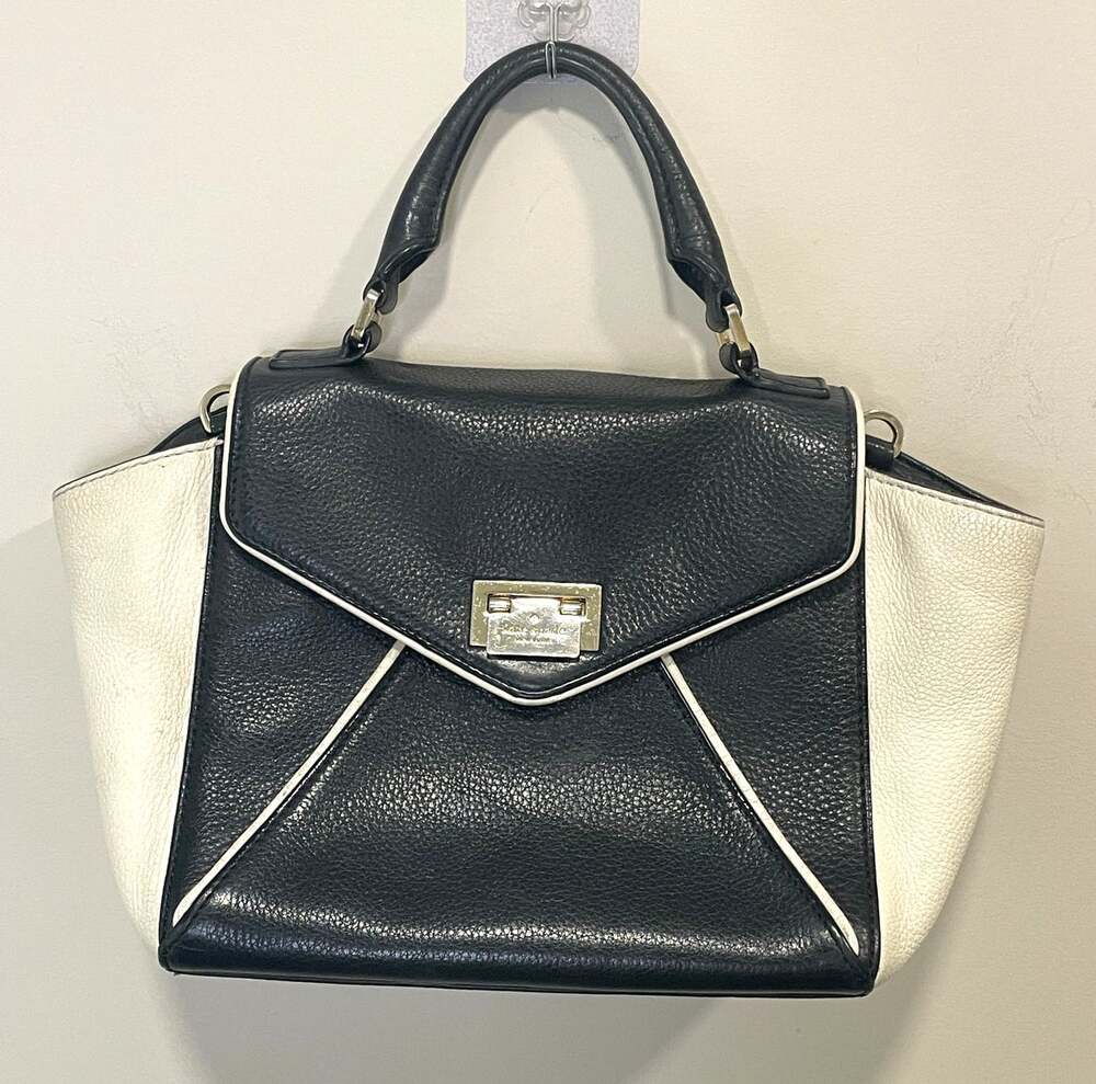Kate Spade Laurel Wellesley Place Top Handle Bag Cream and Black Purse